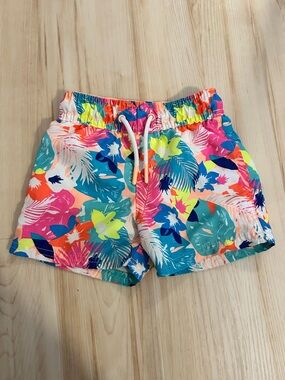 Boys 2T neon swim trunks
